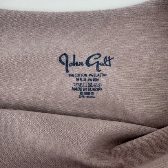 John Galt Womens Long Sleeve Scoop Neck Raw Hem Crop Top Mauve Taupe Size 2 - Picture 3 of 8